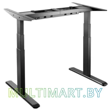 Стол для работы стоя ErgoSmart Unique Ergo Desk 1360x800x36мм (дуб натуральный/черный) картинка 2